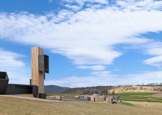 a tall structure in a field