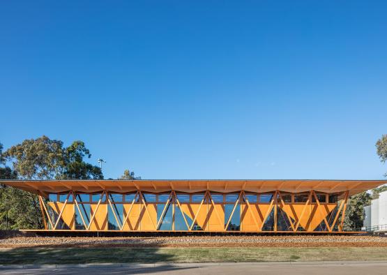 a building with a roof