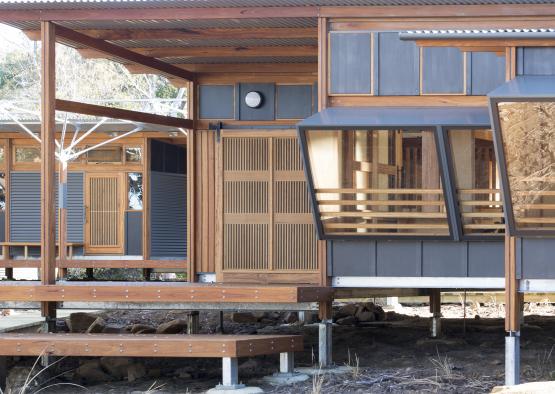 a building with a porch and a porch